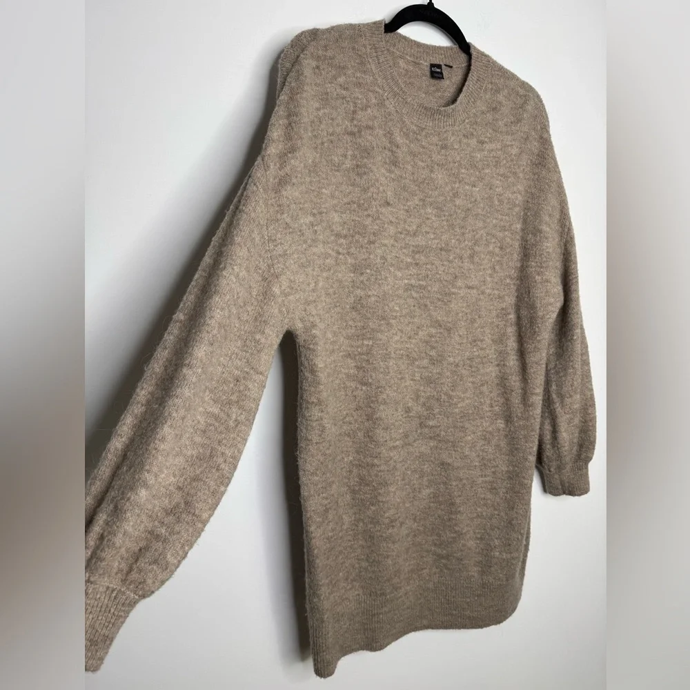 Simons tan wool mohair knit sweater dress - Picture 7 of 8